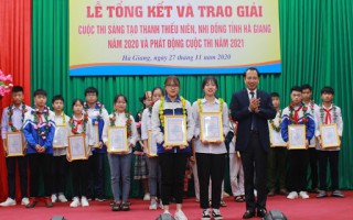 Hà Giang trao giải Cuộc thi sáng tạo thanh thiếu niên, nhi đồng năm 2020