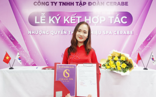 Lễ ký kết hợp tác giữa Chuỗi nhượng quyền thương hiệu Spa Cerabe và Bà chủ Nông Thị Nguyệt.