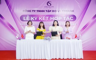 Lễ ký kết hợp tác nhượng quyền Cerabe Spa với giám đốc Nguyễn Thị Mười