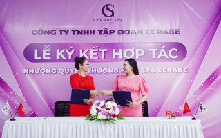 Tân giám đốc Hoàng Thị Kim Tuyến ký kết hợp tác mở Spa Cerabe