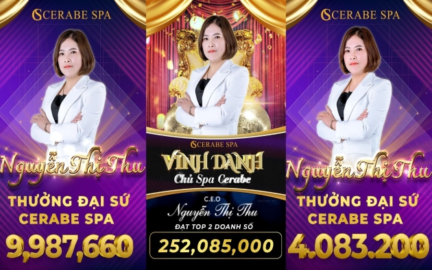 Tập đoàn Cerabe tự hào về giám đốc Spa Cerabe cơ sở 2: Nguyễn Thị Thu